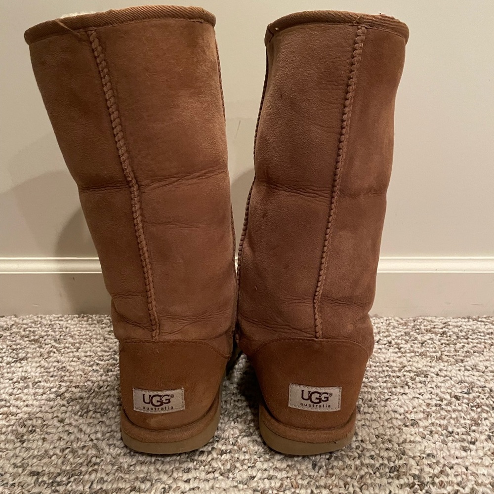 COPY - Classic shearling lined tall chestnut Ugg boot.
